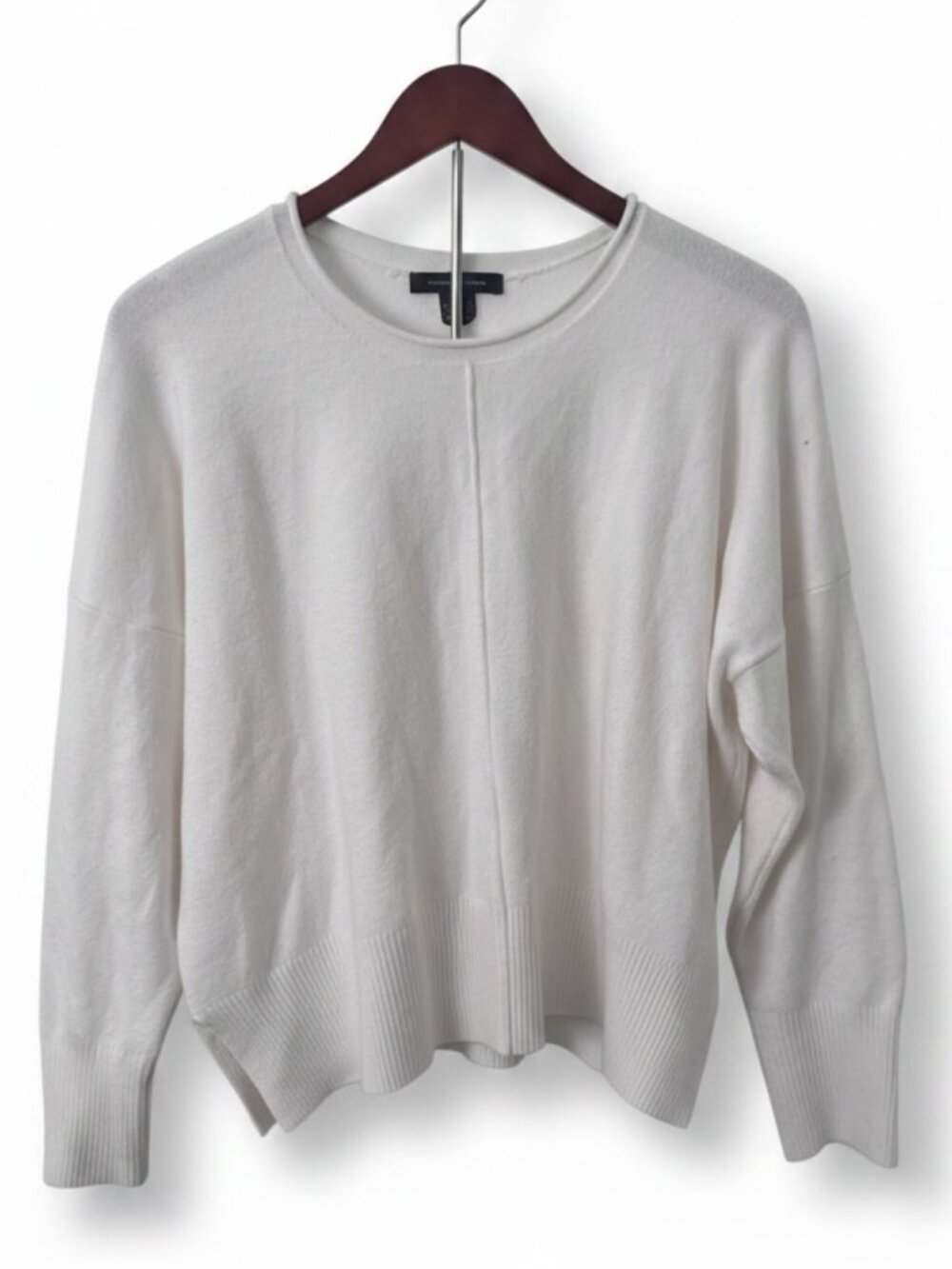 French Connection White Long Sleeve Sweater – L